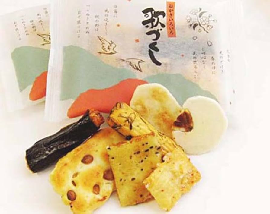 Amazon.co.jp: 歌づくし18g×7袋（NU-08）日の出屋製菓 : 食品