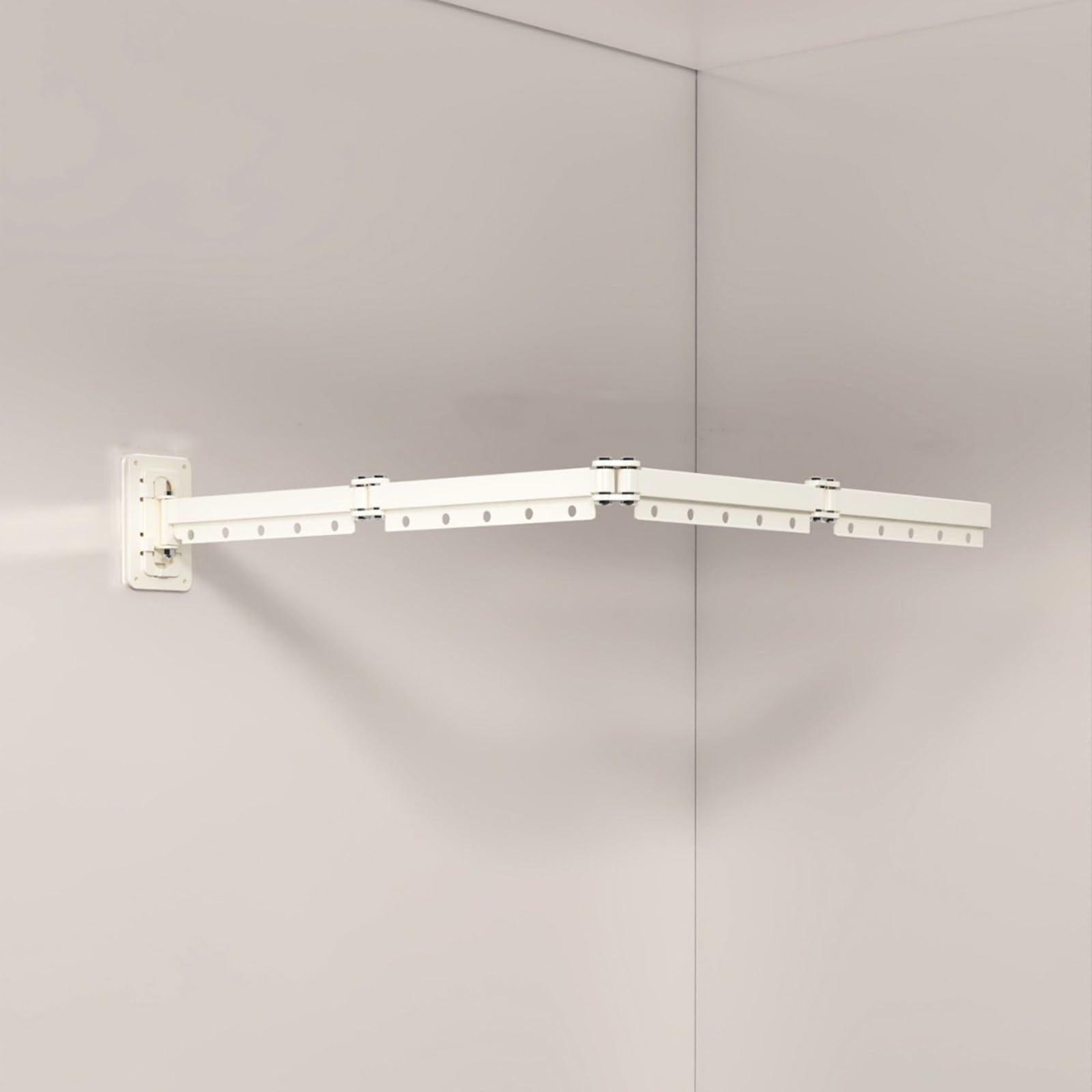 GLDYTVF Foldable Shower Curtain Rod - No Drilling Wall-Mounted Adjustable Design with Curtain - Easy Install for Bathtubs & Showers Space-Saving Solution