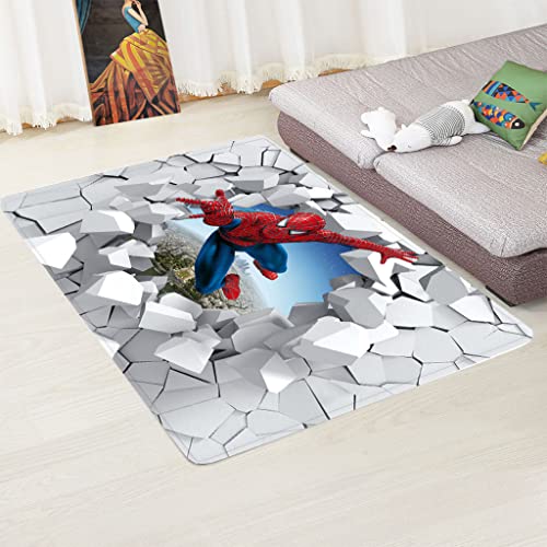 Eastbon Tapis 3D Salon Chambre Tapis Tapis Extérieur Enfants Tapis Antidérapant Moderne Simple, Spiderman 80X150Cm