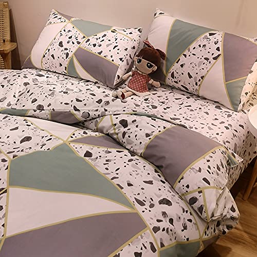 Housse de couette en coton au design moderne et finitions soignées