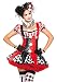 Leg Avenue Women's 3 Piece Harlequin Clown Costume, Black/Red, Large