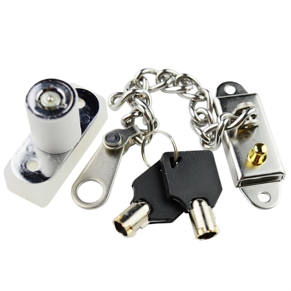 Door Chain Stainless Steel Window Chain Lock Guard with Key,Door Restrictor Child Safety Security for Flat Open Windows