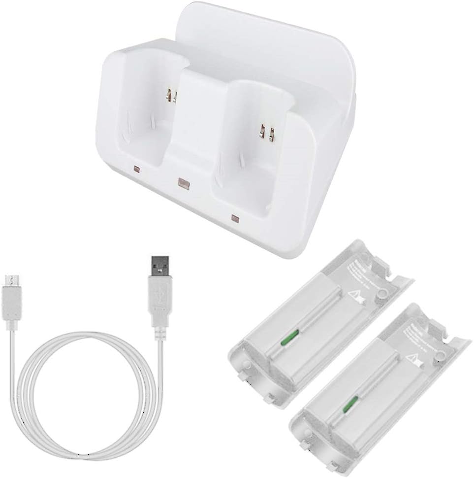 Smart Charging Station Dock Stand Charger for Wii U Gamepad Remote Controller White