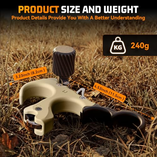 Image of Bow Release for Compound Bow, Copper Archery Release Trigger with Adjustable Wrist Straps & Wrench, 3 /4 Finger Heavy-Duty Thumb Release for Left & Right Hand