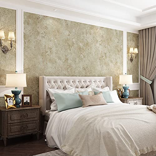 Tapete Betonoptik Tapete 0.53m x 9.5m Tapete im Zement-Design Retro stil Vintage Tapete für Wohnung Renovierung Schlafzimmer oder Küche,Gelb Cover