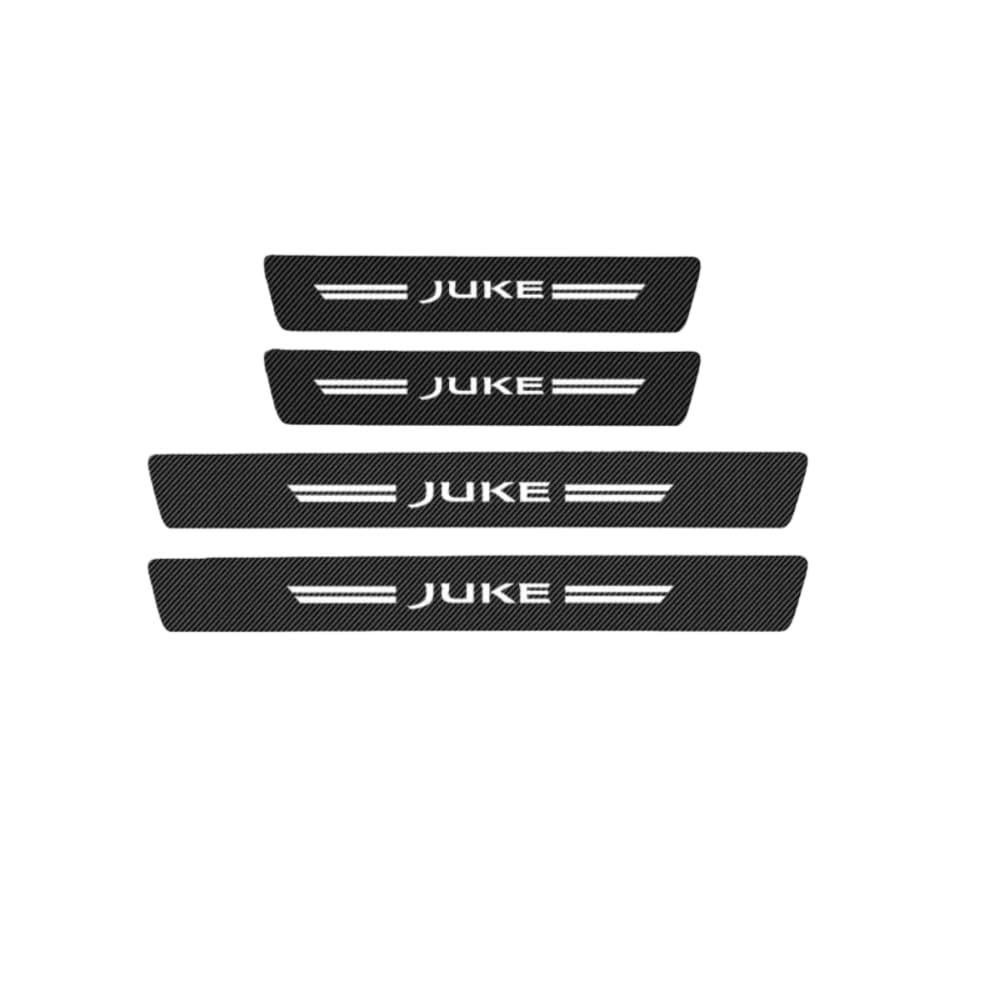 ODQXUPYOM 4Pcs Car Carbon Fiber Kick Plates,for Nissan Juke F15 F16 2021-2025 2026 Protective Threshold Reducing Scuff Anti Scratch Protector Accessories