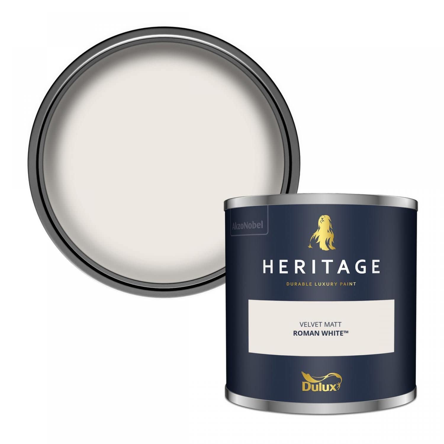 Dulux Trade Heritage Velvet Matt Emulsion Roman White - 2.5ltr