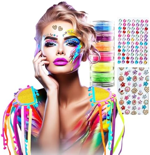 Kit Carnaval Festa: Par Ombreiras Pompom e Fitas Coloridas + Maqu...