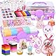 Charmofun 96 Stück Nano Tape Bubbles Set für Kinder, Nano Tape Bastel Set mit 5 Rollen Nanoband (5cmx3m) + 12 Toner, DIY Nano Doppelseitiges Klebeband, Blow Bubble Tape ab 3 Jahren Mädchen, Jungen