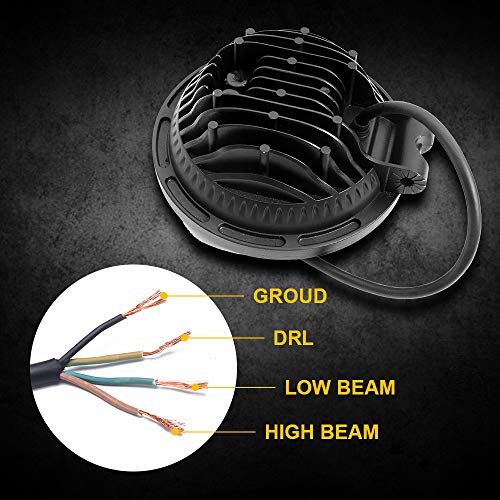 Spl 105W Round Light Bar 7 Inch Spot Led Pods Off Road Driving Light Bar Bumper High/Low Beam Drl With Adjustable Mounting Bracket Off Road Compatible With Jeep Truck Utv Atv, Suv, Hunters #TOP6