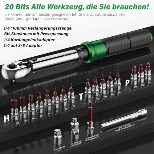 Image of ss shovan Torque Wrench 72 Teeth Ratchet Torque Wrench Set Torque Spanner (4-25 Nm, 1 /4 inch)