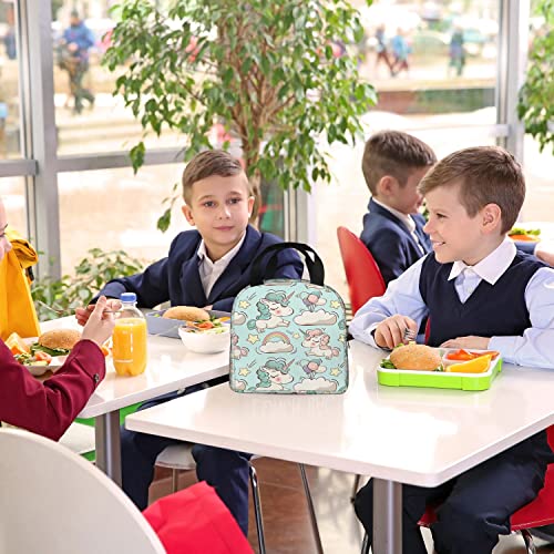 Zoczos Unicorns And Stars Lunch Tote Bag Little Cute Animal Girl Unicorn Cartoon Pattern Colorful Rainbow Lunch Organizer Box For Adults Work Outdoor #TOP6