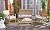SAFAVIEH Outdoor Collection Bassey Natural/White Cushion 4-Piece Conversation Patio Set PAT7507D