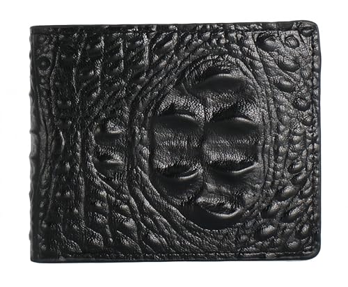 Men's ultra-thin wallet, men's lightweight wallet, compact folding, black, 4.52 x 3.74 x 0.4 inches