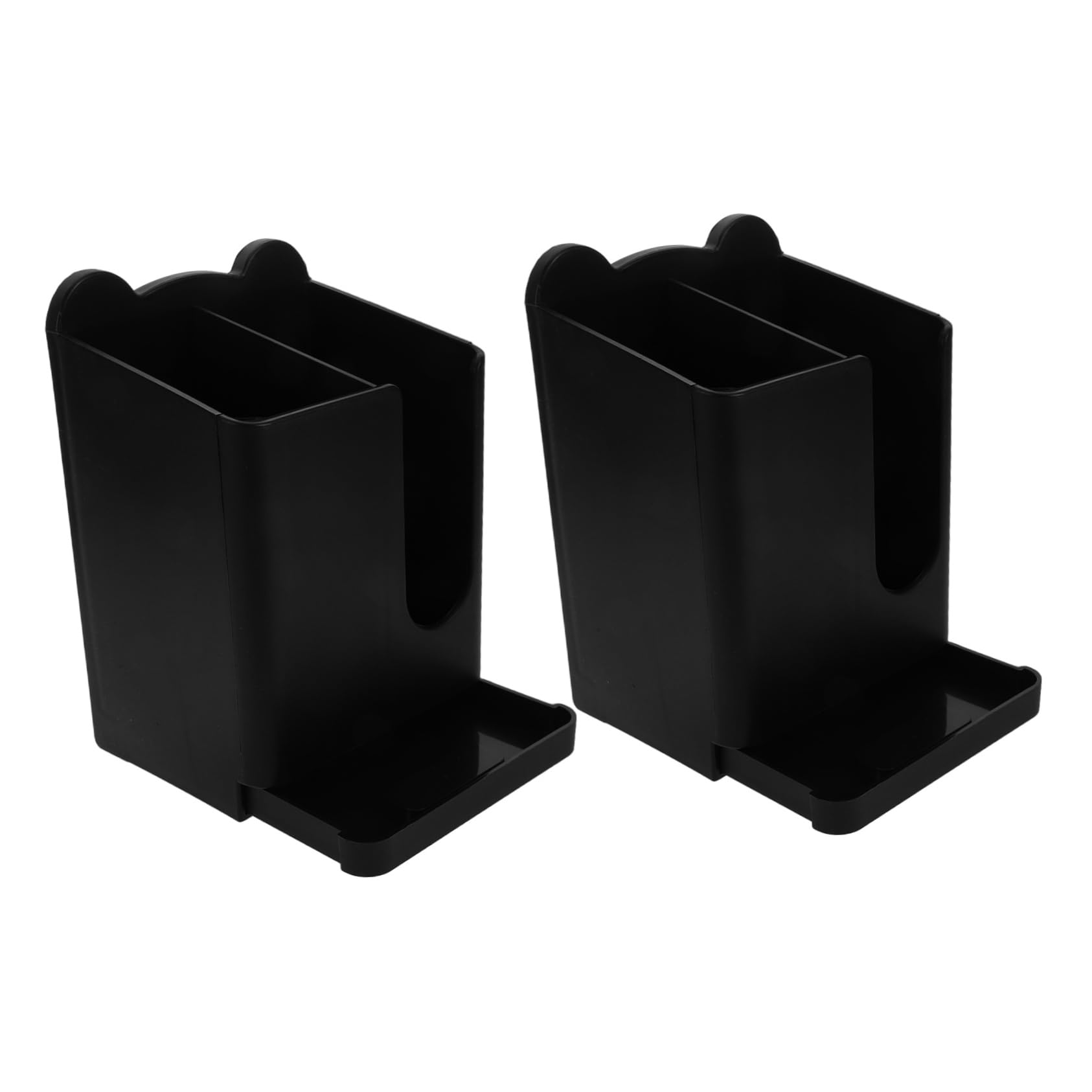 CIYODO 2pcs Kitchen Utensil Holder: Plastic Organizer for Chopsticks and Spoons - Wall Utensil Holder with Draining Tray - Space-saving Storage Solution for Tableware