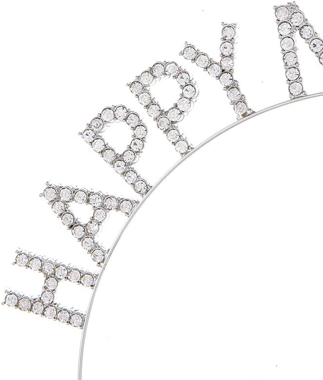 Miniatura 4 de Apone Fatu Tiara de diadema de Año Nuevo con diamantes de imitación brillantes para mujer, accesorio para el cabello