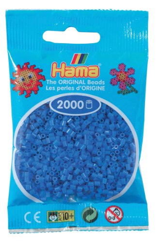 DAN Import Hama Perlen 501-09 - Mini Cuentas (2000 Unidades), Color Azul