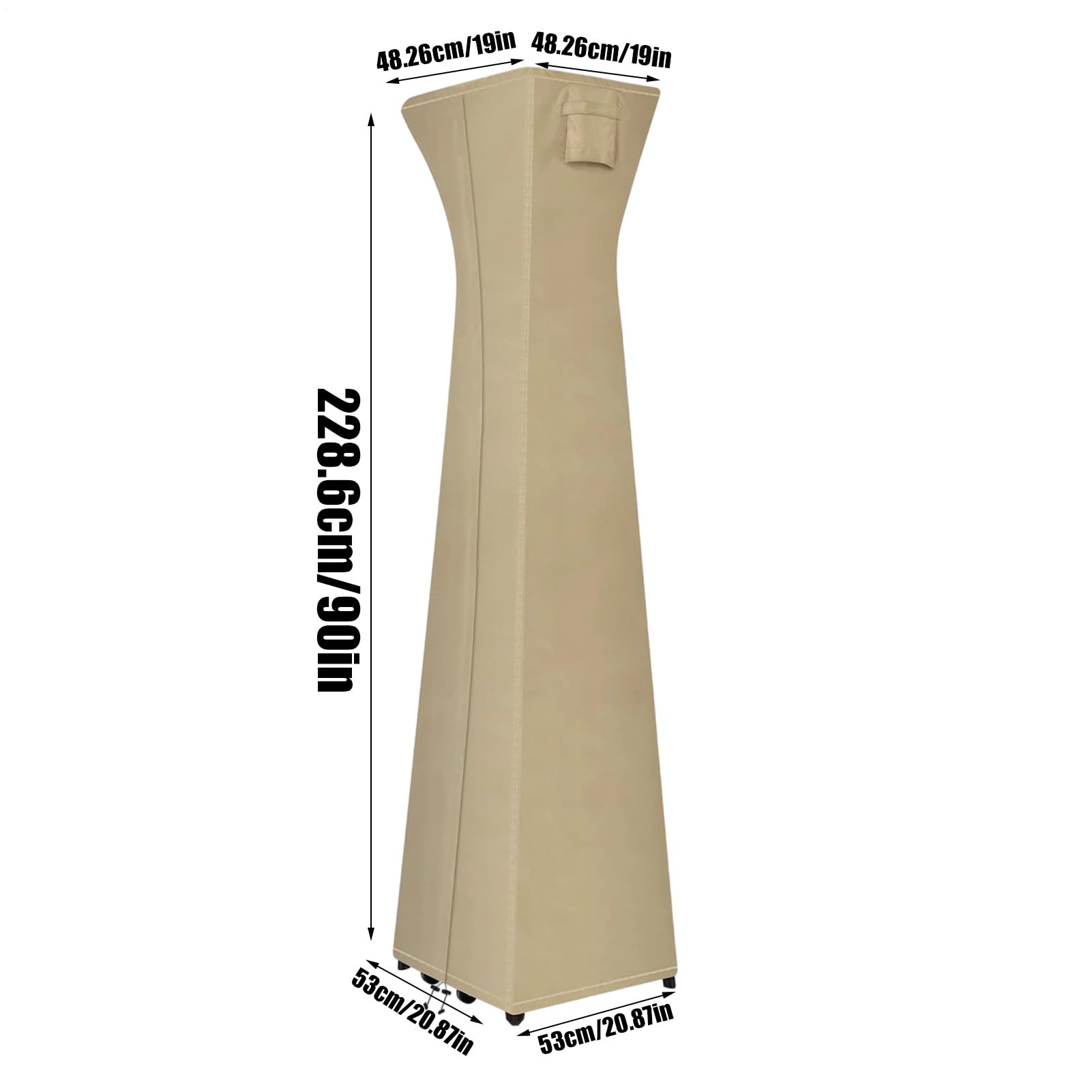 Copertura per riscaldatore piramidale da cortile, impermeabile e resistente 420D, protezione antivento, resistente per prato, terrazza, giardino