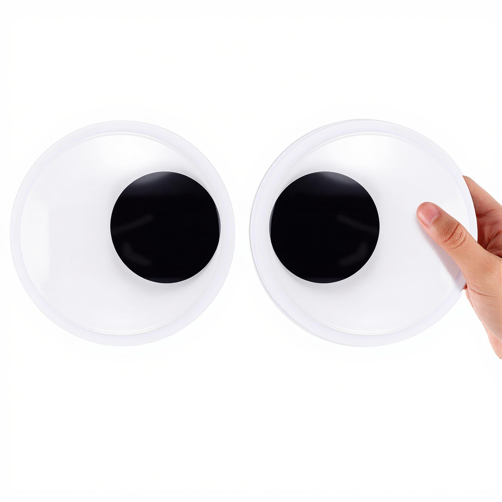 LXUEJIE 1 Pair 5.9 Inches Self-Adhesive Googly Eyes, Large Wiggle Eyes Self-Adhesive for DIY Craft Decorations and Christmas Ornaments Big Fake Eye Kids' Stick-On Craft Eye Creative Projects