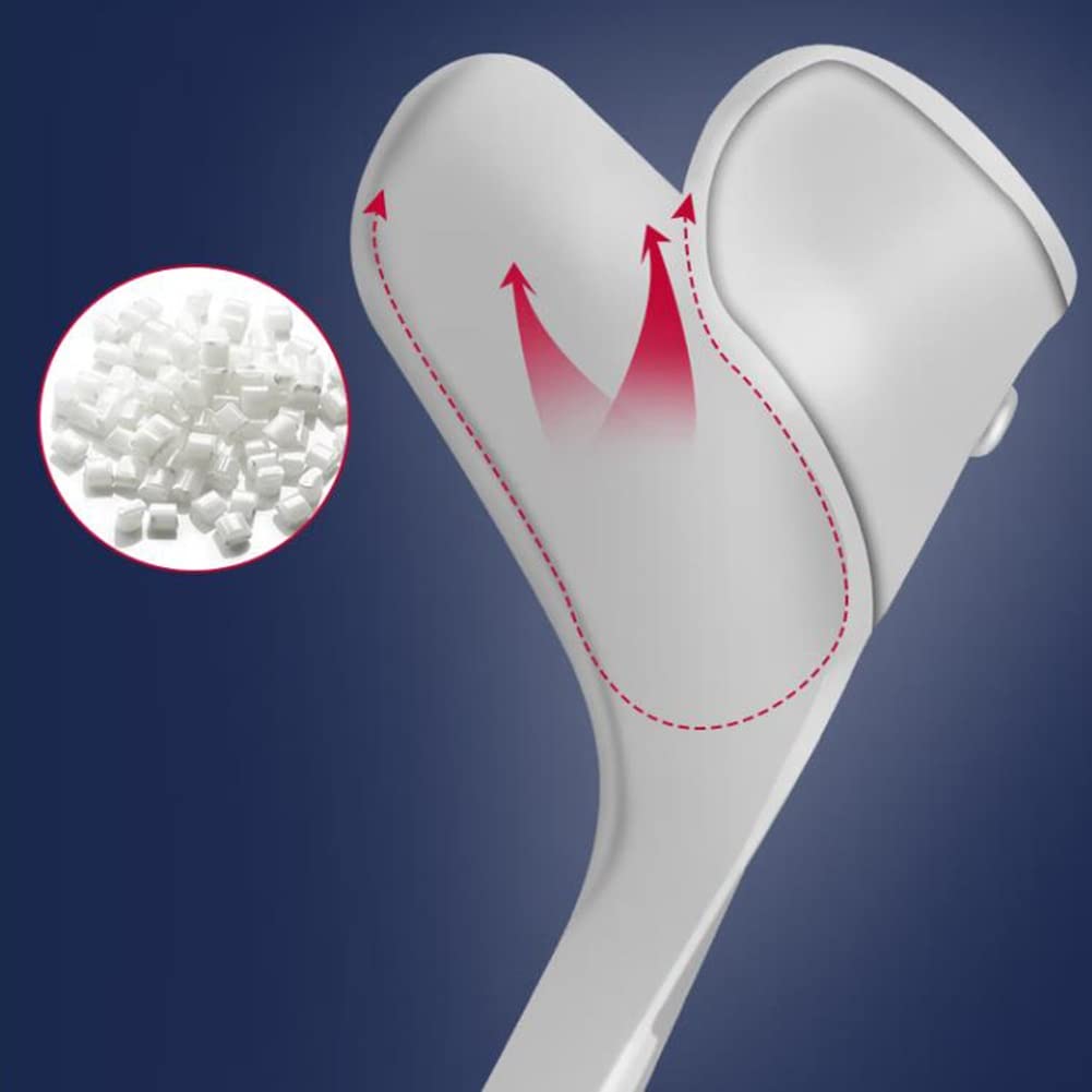 Muletas Plegables para Antebrazo, Muletas para Andar para Hombres y Mujeres, Reposa Codos Ergonómico en Forma de U, 10 Alturas Ajustables (Color : Silver, Size : 1 Count)