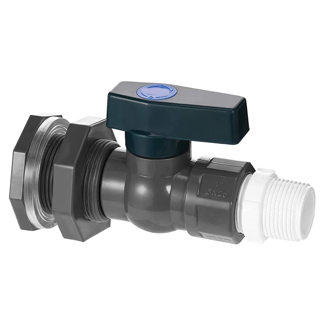 Water Butt Tap Replacement Kit, Rain Barrel Faucet Kit, 3/4 Inch Garden Faucet Connector with Bulkhead Fitting and Hose Adapter for Water Tanks Pools