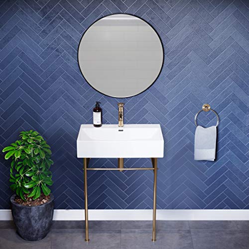 Top Rated Swiss Madison Well Made Forever SM-CS721, Claire 24" Ceramic Console Sink In Glossy White Basin Top Rated Swiss Madison Well Made Forever SM-CS721, Claire 24" Ceramic Console Sink In Glossy White Basin