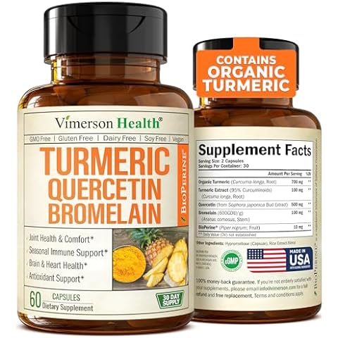 Turmeric Curcumin Quercetin with Bromelain & Black Pepper Capsules Cover