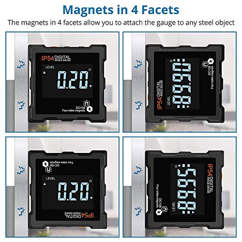 Appareil de mesure d'angle magnétique 4x90° rétroéclairé