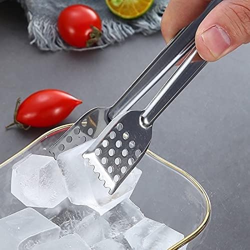 Silicium Titane métal Titane Cuisson en Acier Inoxydable Chaleur évider Barbecue Nourriture Cuisine Pince Alimentaire Pain Salade glaçon Pince Pince(BM)