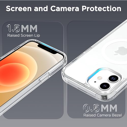 Image of CACOE Magnetic Case for iPhone 12 & iPhone 12 Pro 6.1 inch, Clear