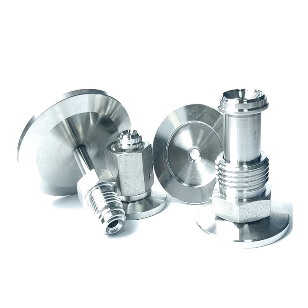 K16/25/40/50 to 1/4" 1/2" VCR Male Female SUS 316L Stainless Steel Pipe Fitting Coupler Union Connector(KF40 (OD55mm),1l4 Inch VCR Female)