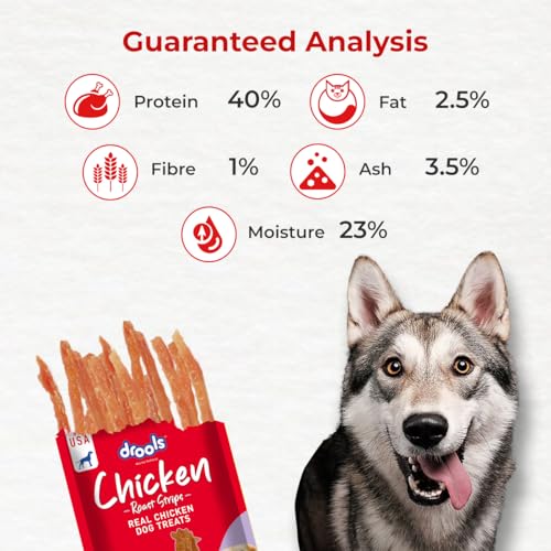 Image of Drools Puppy & Adult Roast Strips Dog Treats 70g | Real Chicken Flavour | Rich in Protein | No Artificial Preservatives | Best for Training & Bonding