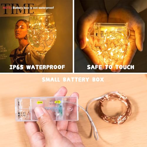innotree 6 Stück LED Lichterkette Batterie mit Timer, 3M 30 LEDs – Ansicht 3