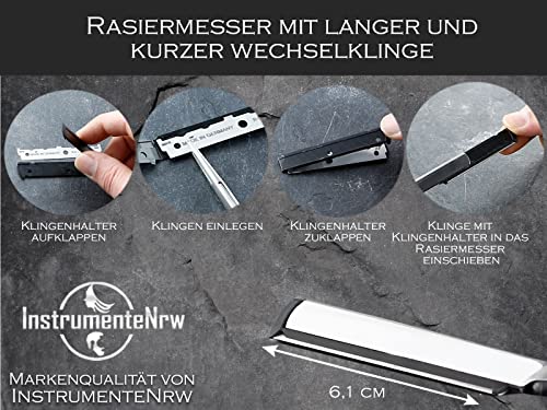 Rasiermesser Set aus Solingen mit Wechselklingen für Herren