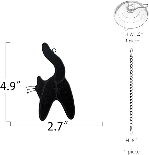 Miniatura 6 de Atrapasoles de cristal blanco para ventana, bonita decoración de gato, regalos para amantes de los gatos, atrapasoles de gato para ventana, regalos