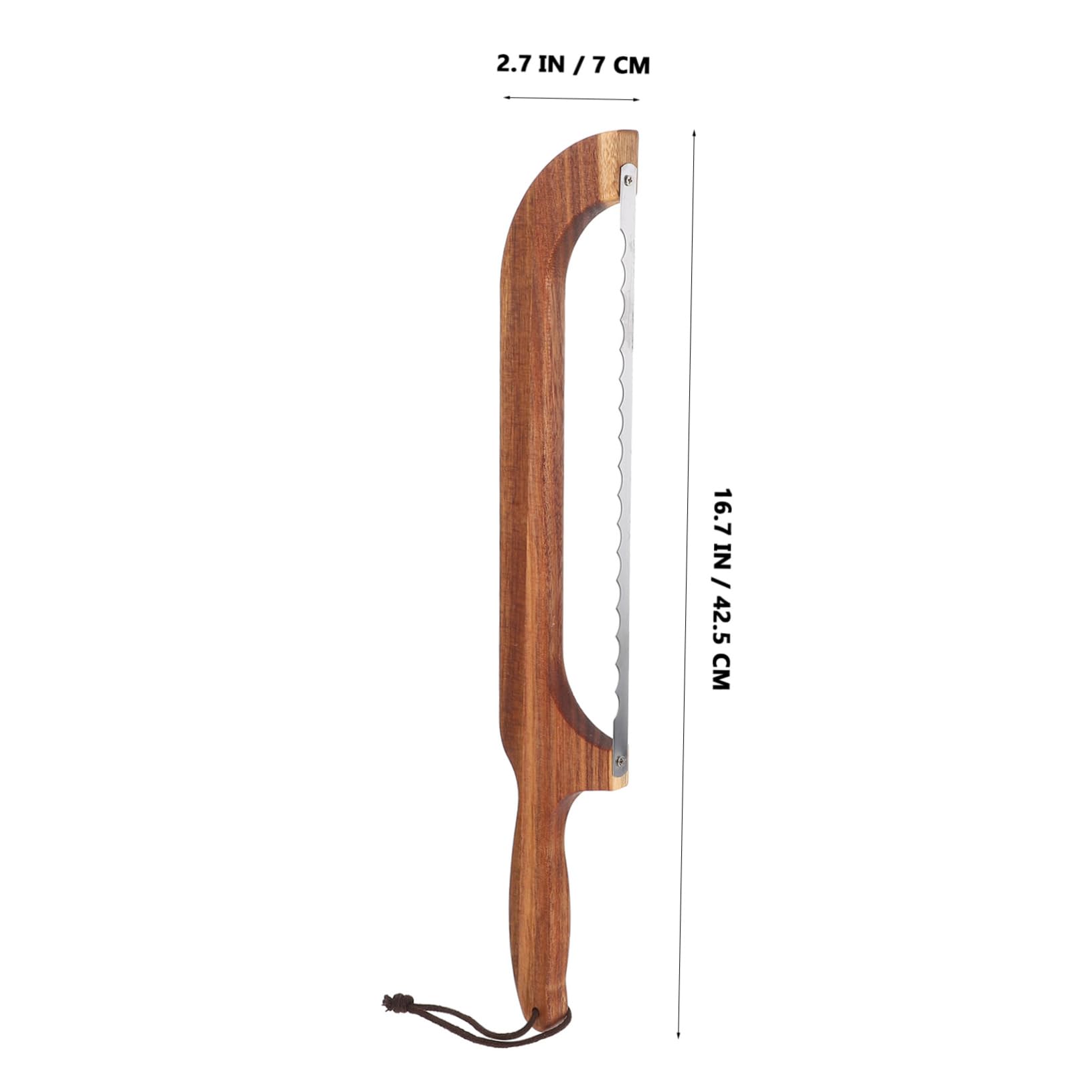 ERINGOGO Home Bread Slicer Wooden Handle Ergonomic Knife for Slicing Toast Cake and Breads Lame Bread Tool