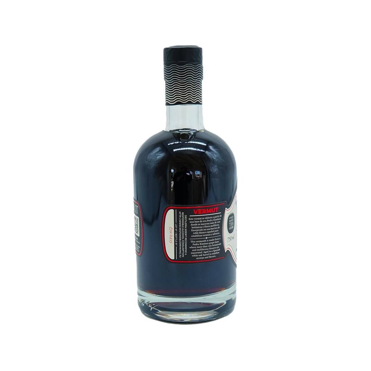 SIDERIT Vermut Premium sin azúcares añadidos, 15% Vol, botella de 750ml, pack de 6 unidades, macerado 18 meses con hierbas y flores, envejecido en barricas de jerez. Sabor equilibrado y persistente