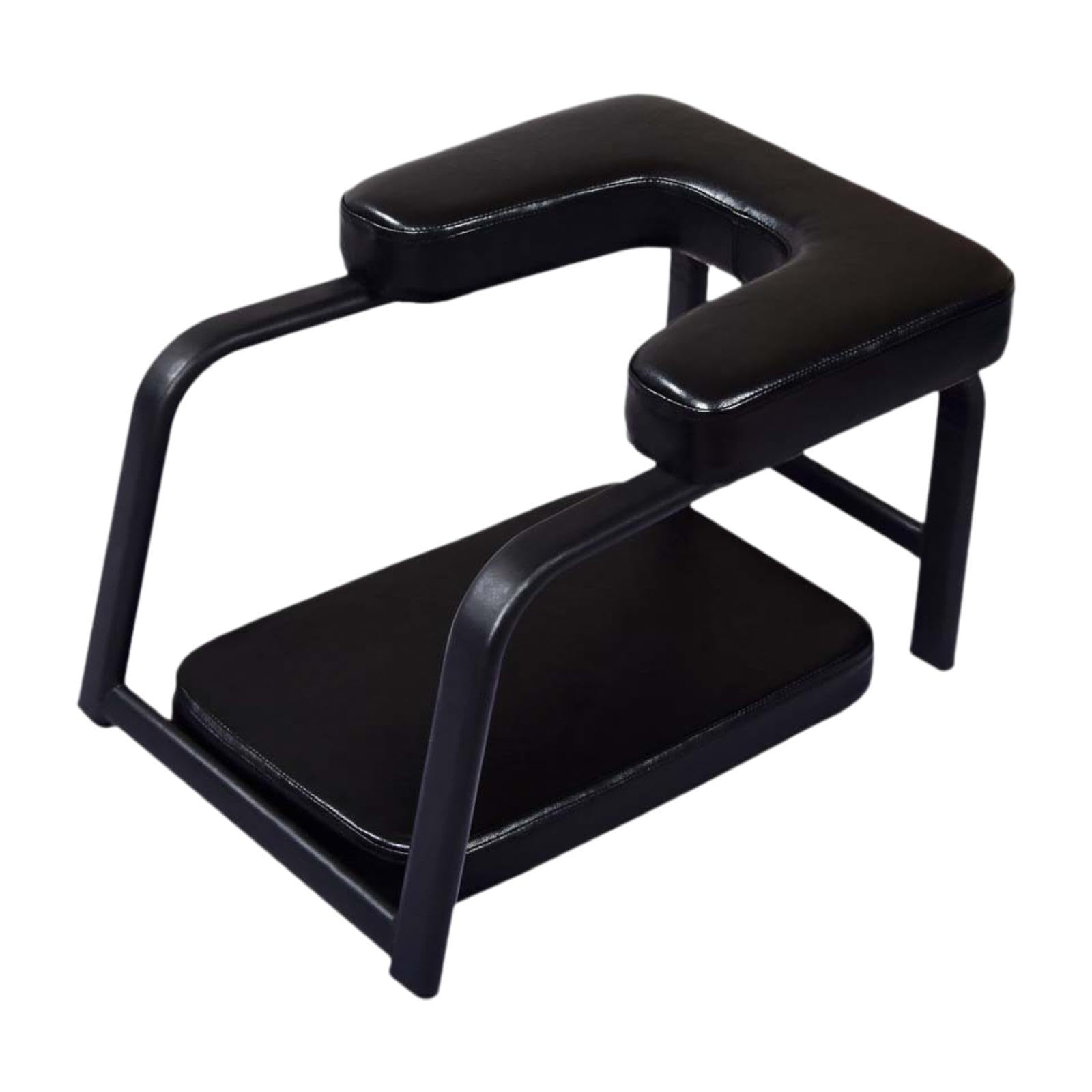 kowaku Yoga Headstand Bench Stand Yoga Chair PU Pads Steel Frame for Balance Training Inversion Chair Trainer for Fitness Home Gym, Black
