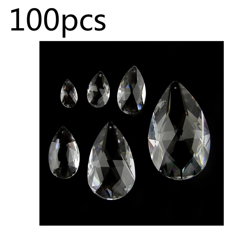 Kryształowe zawieszki do żyrandoli Wisząca ozdoba， 22mm 20szt./ 100szt. Przezroczyste wiszące koraliki części wisiorków(100pcs)