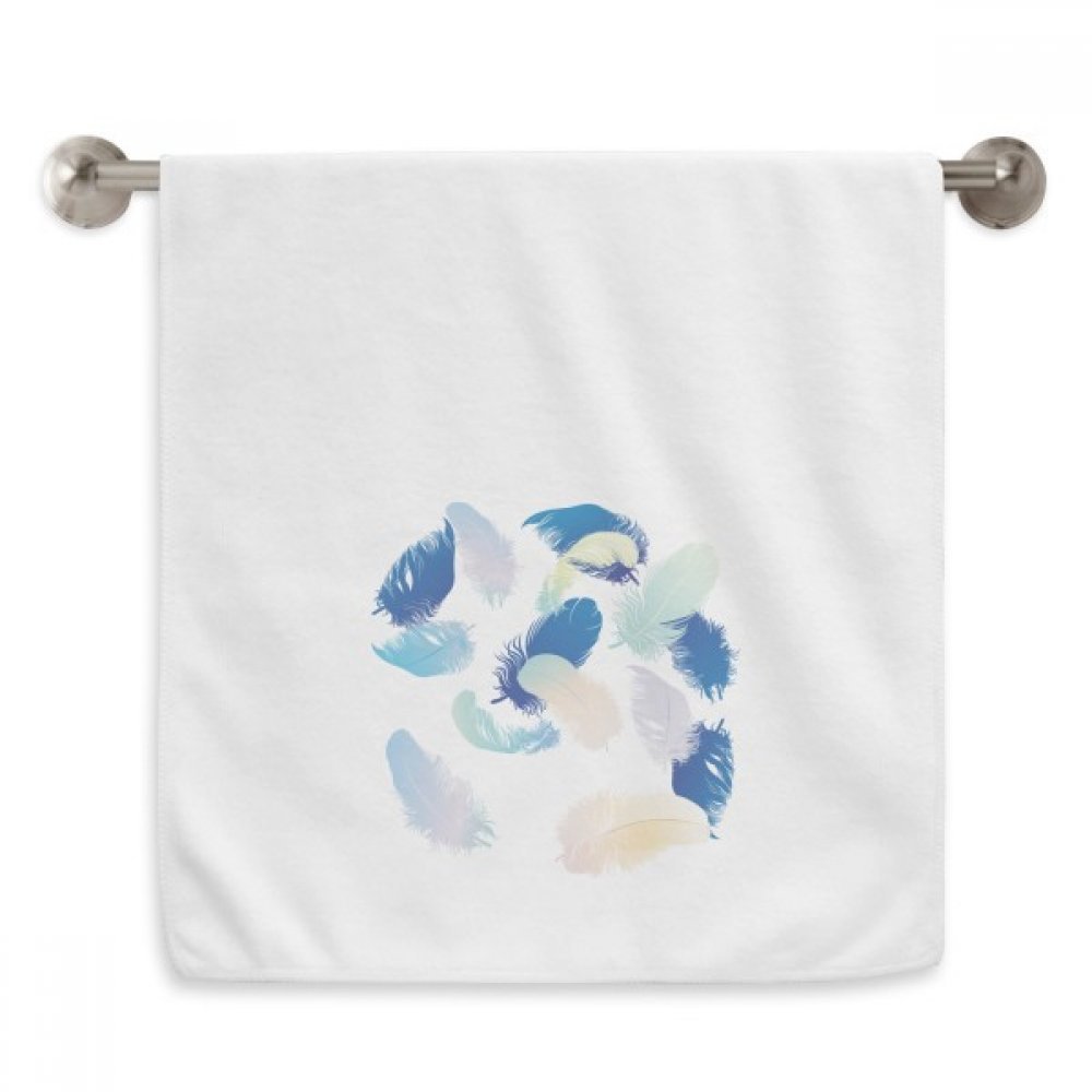 Serviettes débarbouillettes 13x29 pouces Plume Relax drap de toilette blanc pour le visage