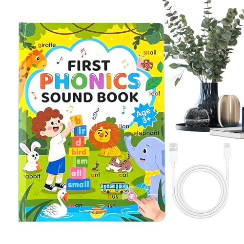 Libro Sonoro - Giocattolo Interattivo Di Fonetica Vocabolario E Lettura,Libro Parlante Interattivo Educativo per Bimbi - per Viaggio Auto Storie Compleanno Bambini in Età Prescolare Ragazzi