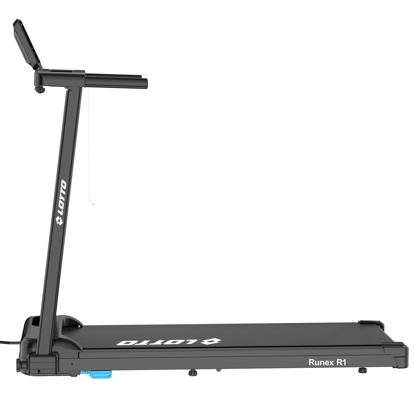Tapis Roulant Elettrico Lotto Runex R1, Pieghevole 100%, 2 CV, Velocità 1–8 km/h, Inclinazione 2 Livelli, Superficie 105×40 cm, Console LED, Bluetooth FitShow/Kinomap/Zwift, 12 Programmi, Max 100 kg