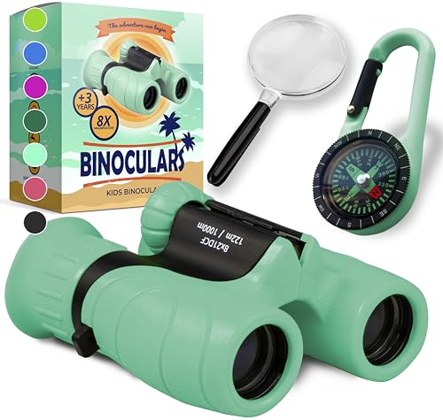 Binoculares para niños 8X21 con lupa y brújula miniatura 1