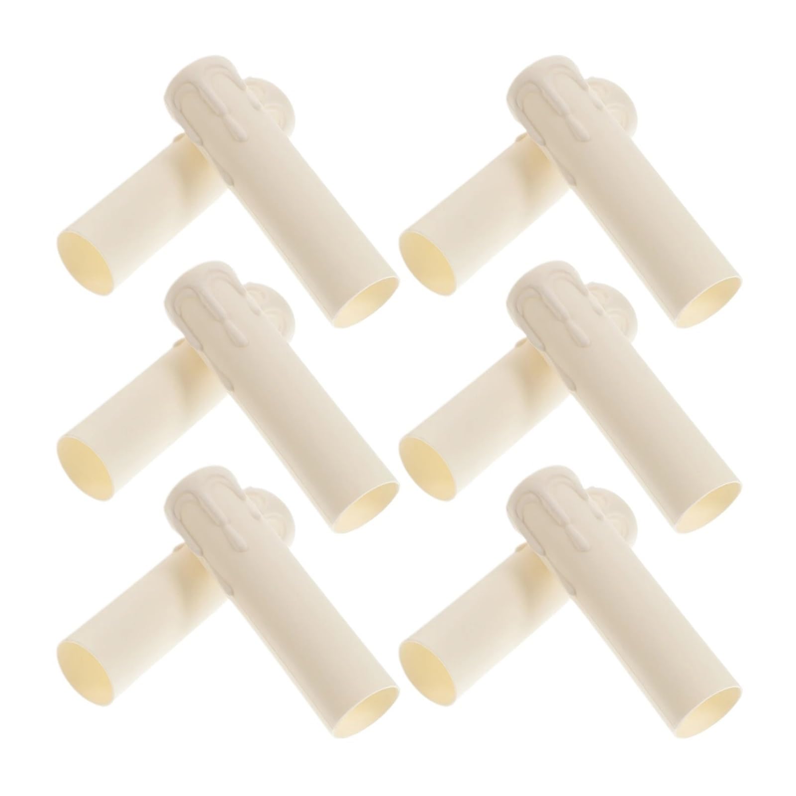 DFGBAPKBL Candle drip Sleeve Tube 20 pcs Tear Wax Sleeve Plastic Chandelier Covers Retro Waterproof Lightweight Socket Holders for Decorative Lighting