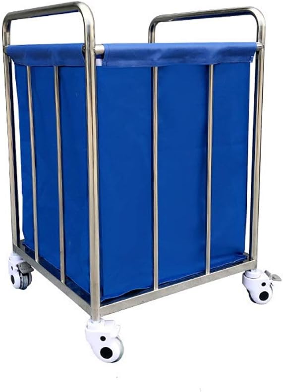 Hand Trucks Cart Trolley Laundry Sorter with Handles, Hotel Removable,Hine-Washable Hamper Sorter?Cart