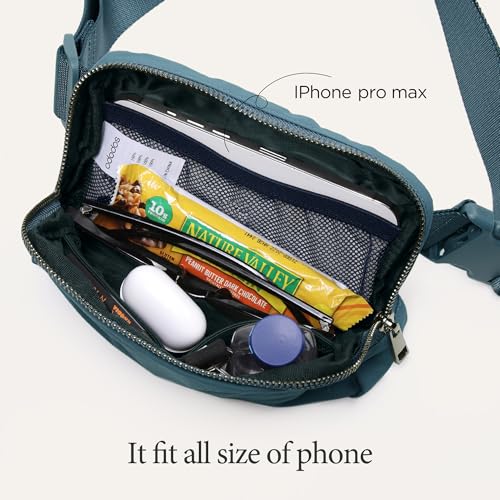 Image of ODODOS Unisex Mini Belt Bag with Adjustable Strap Small Fanny Pack for Workout Running Traveling Hiking, Blue