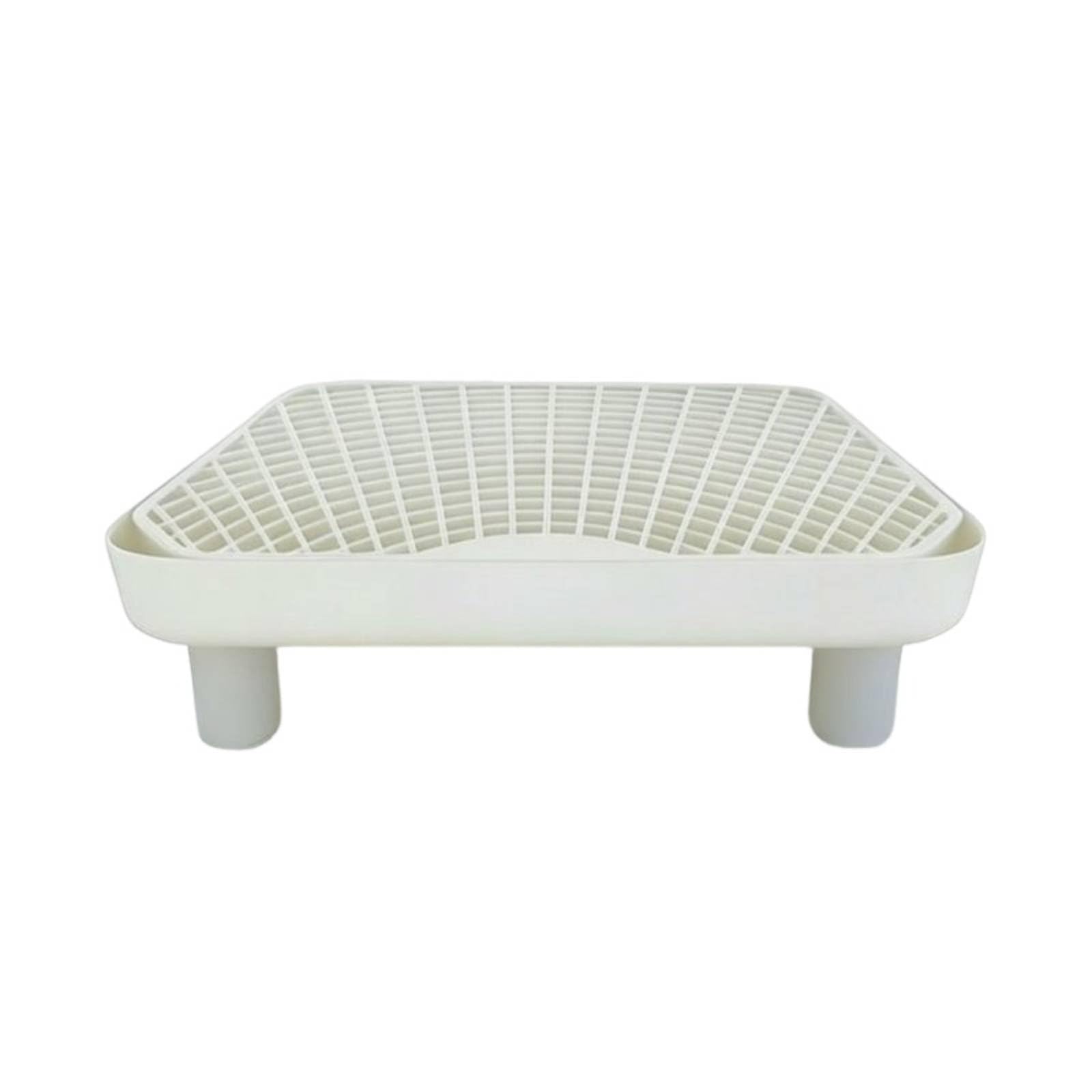 Plateforme Toilette Chat Tapis Séparateur Bac à Litière Récupérateur Double Structure Nettoyage Simplifié Adapté à Usage Quotidien Appartements