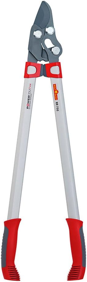 WOLF Garten Amboss Astschere, Premium Plus, POWER CUT, Rot/Grau, 650