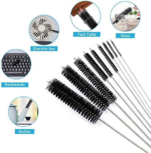Image of Utoolmart Steel Wire Cleaning Brush, Spiral Power Tube Brush, Steel Wire Tube Brush Cleaning Tool, Tube Bottle Brush, 0.6-inch Diameter 12-inch Length, 2pcs