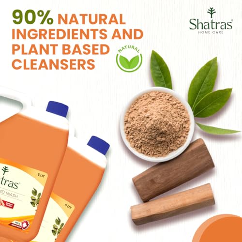 Image of Shatras Natural Goodness Of Sandalwood Hand Wash | 99.9% Germ Protection | Rich Lathering Formula With Anti-Bacterial Properties| Soft 0n Hands| Soothes & Hydrates Skin (Pack Of - 2, 5L each)